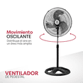 thumbnail image 4 of Ventilador de pedestal 18" metálico 3 velocidades 80W cabezal ajustable, 4 of 5