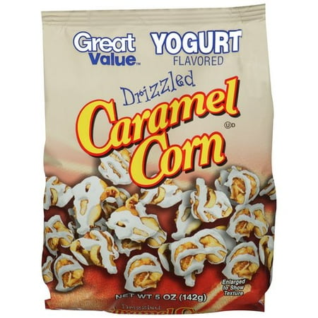 Great Value Yogurt Flavored Drizzled Caramel Corn, 5 oz