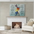 thumbnail image 3 of Christian Butterflies Canvas Wall Art Inspirational Pictures Wall Decor Happy Moments Praise God Painting for Bedroom Bathroom Living Room Butterflies Prints Artwork Framed 12"x16"（Teal, 3 of 6