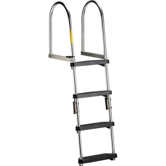 Garelick EEz-In Premium 4-Step Folding Pontoon Transom Boarding Ladder