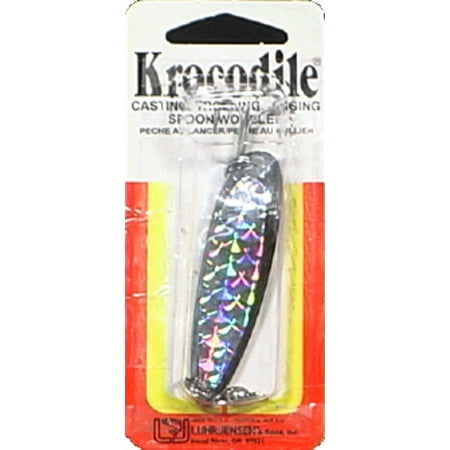 UPC: 0049762000620 | Luhr Jensen Krocodile 1/2oz Spoon Fishing Lure 2 1/8  Chrome/Silver Prism Lite