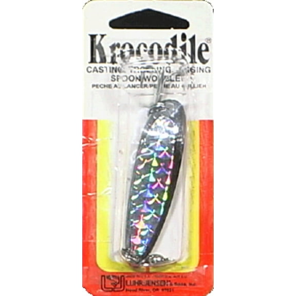 Luhr Jensen Krocodile 1/2oz Spoon Fishing Lure 2 1/8" Chrome/Silver Prism Lite