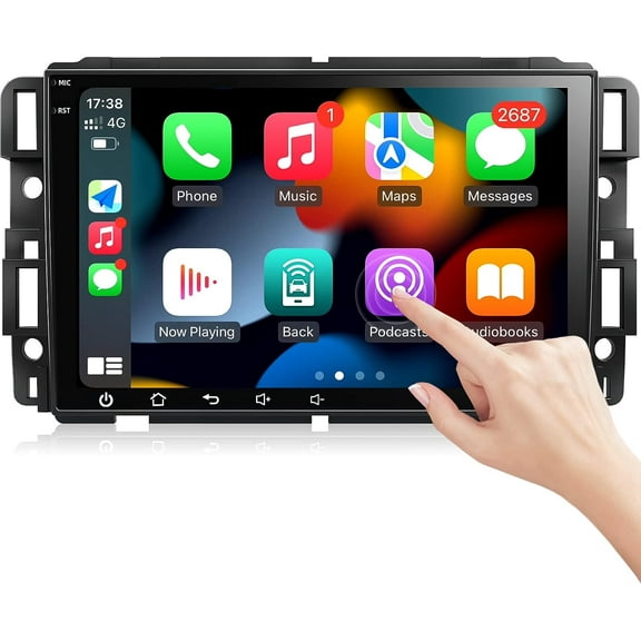 LICHENGTAI Android 11 Car Stereo Fit for Chevrolet GMC Sierra Yukon 2007-2013, 8-Inch Touch Screen Car Radio Built-in Wireless Apple Carplay & Android Auto, GPS Navigation, Bluetooth, WiFi, DPS