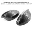 thumbnail image 4 of Door Rearview Mirror Cover Cap 2pcs Replacement for BMW 3 Series E90 E91 2005-2007 OEM 51167135098 51167135097, 4 of 5