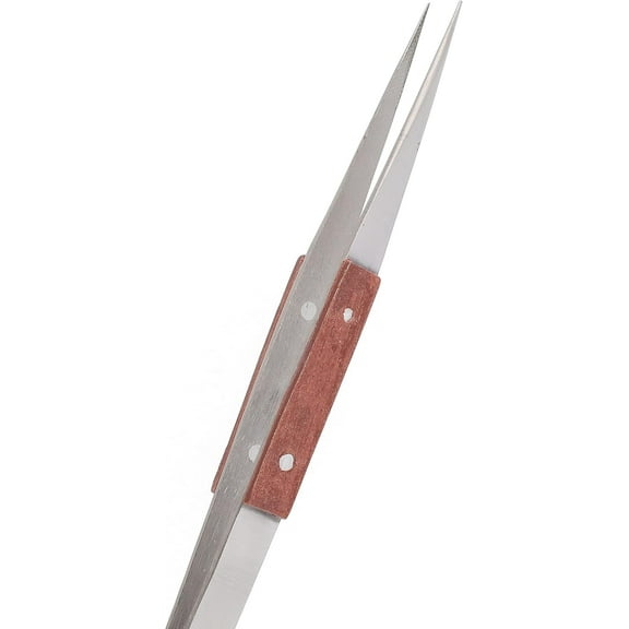 The Beadsmith Soldering Tweezers - 6.5 inches Long – Serrated Tip – Fiber Grip Handle – Precision Tool for Handling Stones During Soldering and Jewelry Making