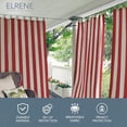 thumbnail image 2 of Modes pour la Maison Intérieur/extérieur à Pattes Rayé Panneau Simple Rideau de Fenêtre Drapé Naturel, 2 of 9