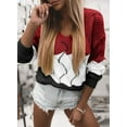thumbnail image 3 of Womens 2023 Cute Elegant Soft Crewneck Long Sleeve  Cable Knit Pullover Sweaters, 3 of 10
