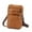 Brown, variant on ZTTD Fashion Men Solid Color Leather Outdoor Sports Waist Bag Phone Bag Shoulder Bag Purse Crossbody Bag