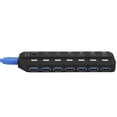 thumbnail image 3 of Bevel Usb 3.0 Hub Splitter Docking Station 7 En 1 Con Switch 5Gbps Para Windows Xp / Vista Methold EL008030-00, 3 of 6