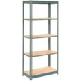 thumbnail image 2 of Global Industrial Heavy Duty Shelving 36"W x 18"D x 60"H With 5 Shelves, Wood Deck, Gray, 2 of 5