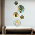 thumbnail image 3 of Designart "Golden Queen Of Consciousness I" Modern Woman Metal Wall Art Set of 5 Piece, 3 of 5