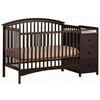 Storkcraft Bradford 4 in 1 Convertible Crib and Changing Table Espresso