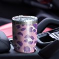 thumbnail image 4 of 30oz Pink and Purple Of Leopard Print Tumblers Stainless Steel Tumbler with Lid and Straw,Vacuum Insulated Double Wall Travel Tumbler Cups Mug with Cleaning Brush for Coffee,Tea, 4 of 7