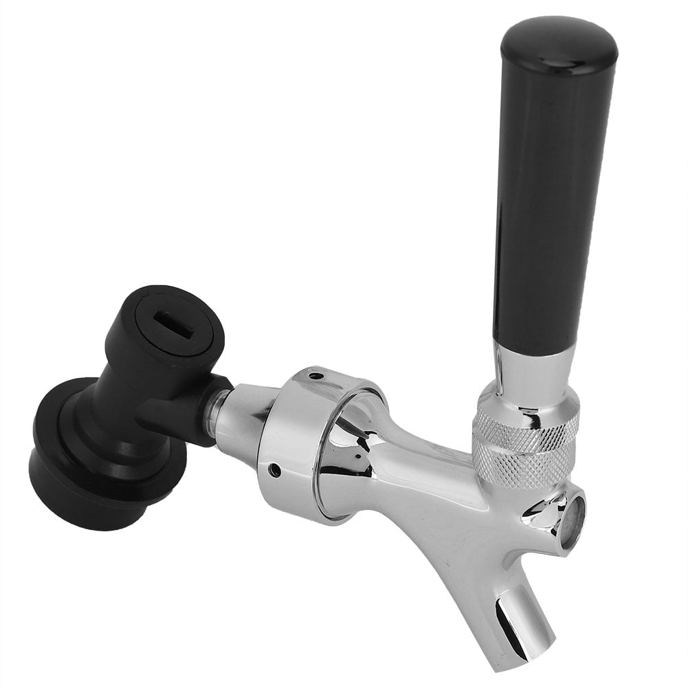 PERA Draft Beer keg Faucet with 4-1/2 Inch 127mm Shank Kit with Black Handle for Home Brewing 
