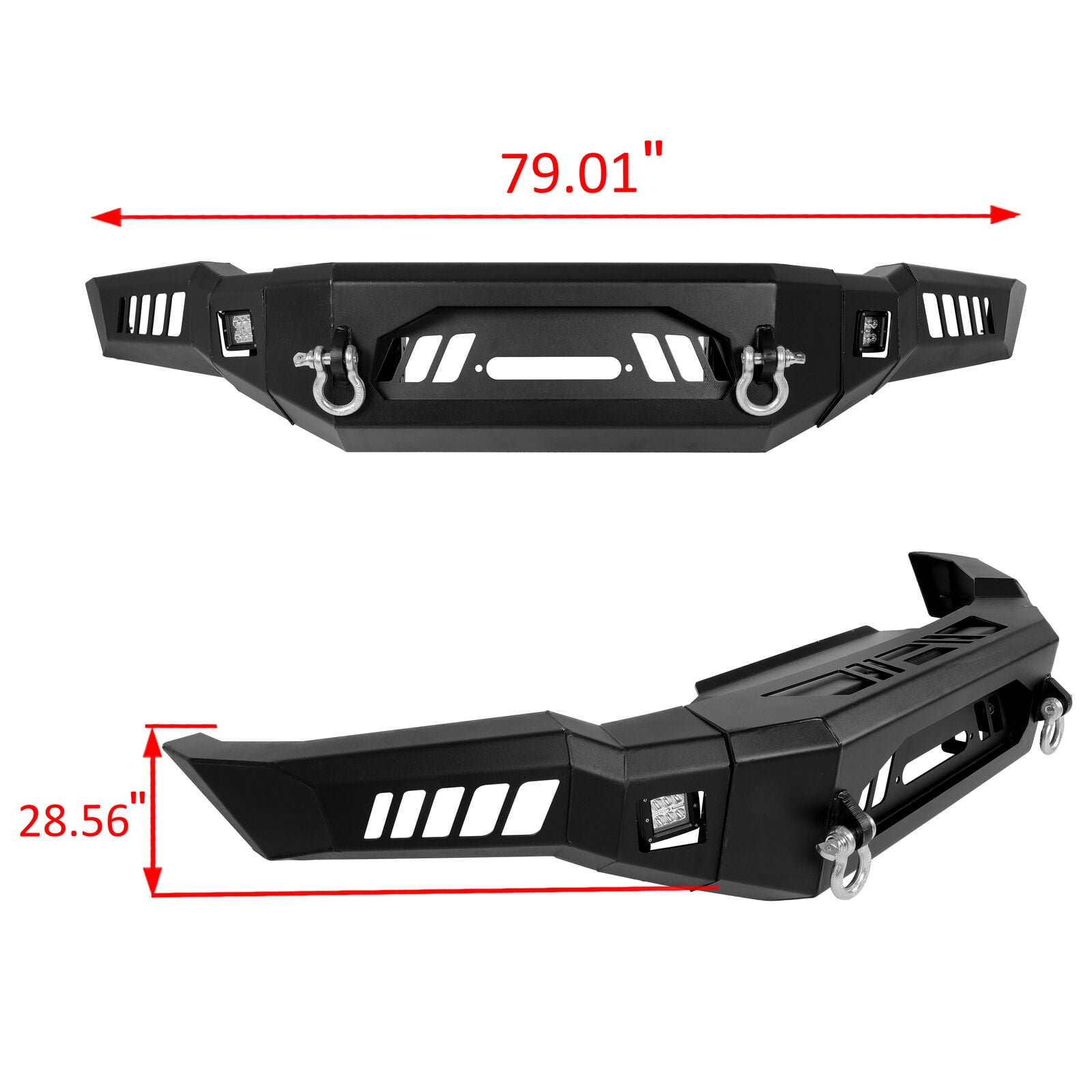 ECOTRIC Modular Front Bumper Compatible with 2018-2020 Ford F150 3-Piece 2 Packages