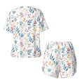 thumbnail image 2 of Sigee Tulips Flowers for Sleepwear Casual Pjs with Pockets Women's Pajamas Sets Shorts 2 Piece Short Sleeve Lounge Sets Small, 2 of 9