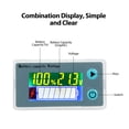thumbnail image 3 of Monitor de batería LCD de 10-100 V, 12 V/24 V/36 V/48 V, voltímetro digital de capacidad de batería, probador de porcentaje de nivel de voltaje, interruptor de temperatura, medidor con cable, panel in, 3 of 8