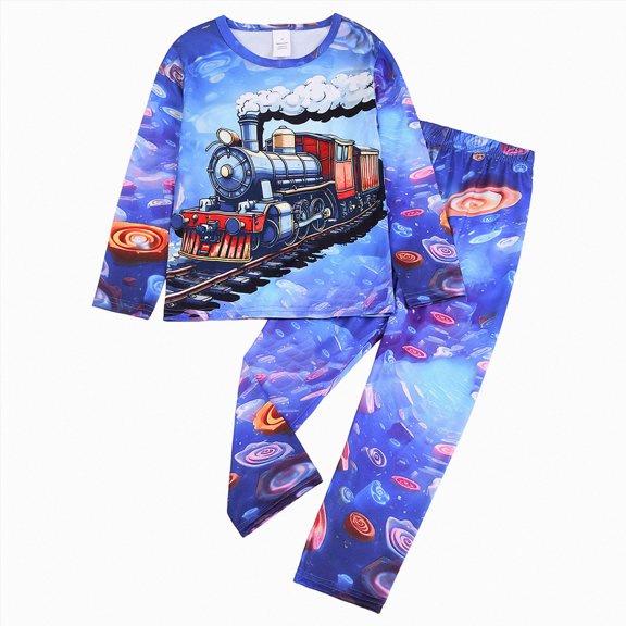 TAmten Toddler Boy Fall Clothes 2T 3T 4T 5T Outfits Winter Long Sleeve Knitted Cotton Tops Pants Sets Contrast Color Fall Winter Outfits Children's Gift Size 3-4 Years