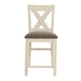 thumbnail image 2 of Set of 2 white dining chairs with X-back design for family dinners in the dining room, 2 of 3