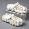 thumbnail image 5 of Men's Garden Clogs Shoes Fun Graffiti Wrapped Clog Sandals Non Slip Outdoor Beach Slippers, 5 of 14