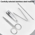 thumbnail image 4 of Yellow Mini 4-Piece Nail Clipper Set for Manicure & Pedicure - Stainless Steel Grooming Tools Gift Set, 4 of 8