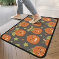 thumbnail image 4 of Halloween Pumpkin Front Door Mat Anti Slip Ghost Boo Spooky Doormat Plain for Entry Floor Mat Set Living Room Bedroom Bathroom Crystal Velvet 30x17 Inches, 4 of 7