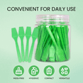 thumbnail image 5 of Pana Brand 100 Pcs Cosmetic Platics Spatulas 2.5" Disposable Sample Tester For Facial Cream and Mask - Green, 5 of 6