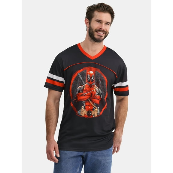Deadpool Men's and Big Men's Graphic Soccer Jersey, Sizes XS-3XL