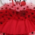 thumbnail image 6 of IBTOM CASTLE Baby Girls 1st 2nd Birthday Outfit Mouse Polka Dots Tutu Princess Dress with Sequin Headband Clothes Set for Cake Smash Photo Shoot 2 Years Ladybug - Polka Dots, 6 of 8