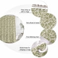thumbnail image 6 of Green Floral Waterproof Fabric Shower Curtain,Vintage Rustic Botanical Spring Waterproof Fabric Shower Curtain for Bathroom Curtains Bathtubs Hotel Shower Curtains with 12 Hooks Standard 66x72, 6 of 8