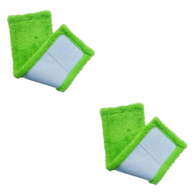 Fregonas cabeza Matsuzay Coral terciopelo pelo polvo limpieza almohadilla reutilizable hogar Verde 2Conjunto
