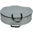 thumbnail image 2 of Northlight 36" Gray and Black Multi-Seasonal Wreath Storage Bag, 2 of 7