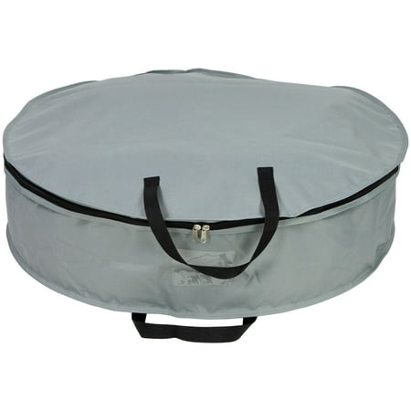 Northlight 36 Gray and Black Multi-Seasonal Wreath Storage Bag