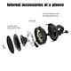 thumbnail image 3 of Altavoz estéreo inalámbrico Bluetooth 5.0 portátil y compacto actualizado para bicicleta de 5 W/8 W, IP67 impermeable al aire libre y tiempo de reproducción de 10 h, amplificador avanzado de clase D y, 3 of 5