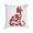 Red and White, variant on NewJum Daisy Floral Cat Pillow Covers, Gifts for Cat Lovers Mom Lady Owners, Elegant Kitten Kitty Decorative Pillow Covers for Home Bedroom Living Room Decor,18x18 Inches