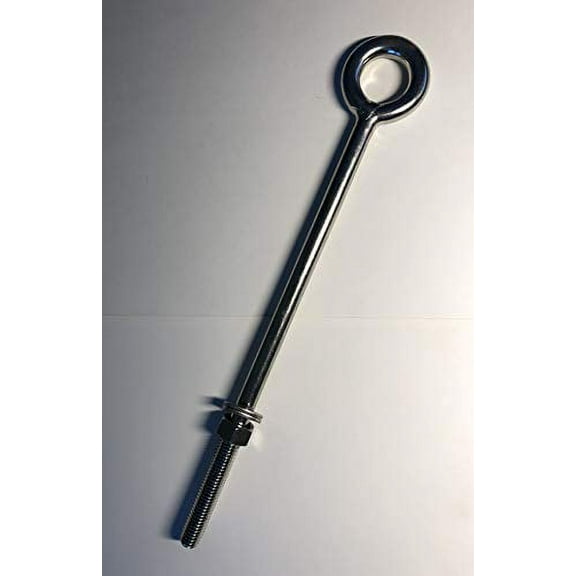 Stainless Steel 316 Eye Bolt 1/2" x 12" Whitworth (1/2"-12) Short Thread Marine Grade