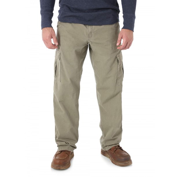 wrangler big men's relaxed fit cargo pant with stretch