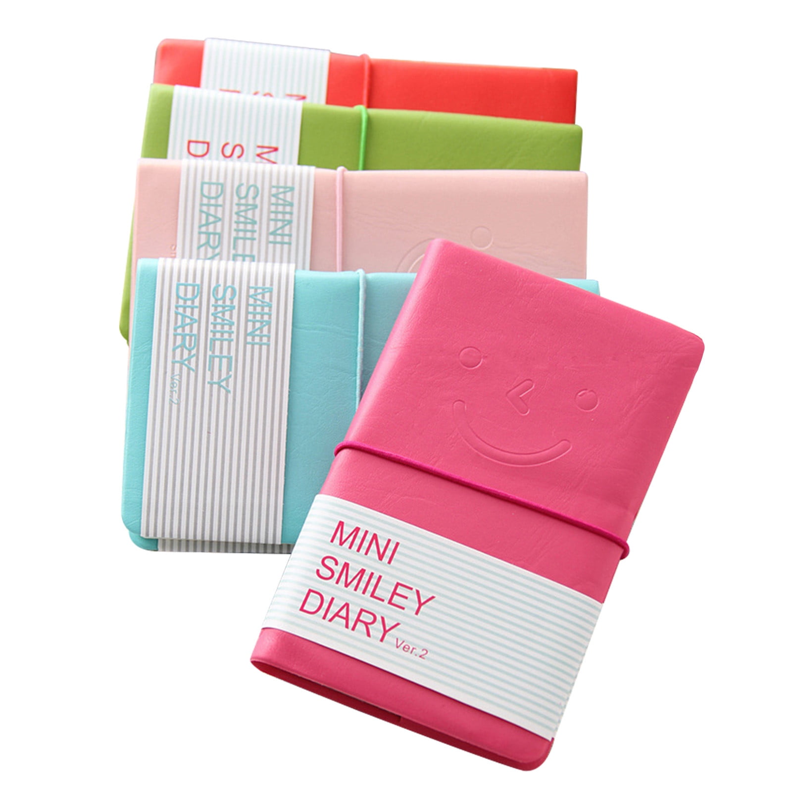 SYZ3C Mini Leather Notebook with Pen Holder, 3.4