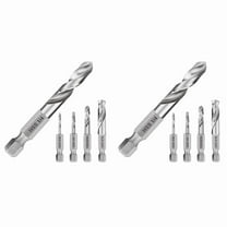 1/4 Hex Shank Drill Bit Set 10PCS Stubby for Metal M2 Short Length Steel Quick Change Chuck