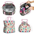 thumbnail image 2 of Pioneer Flower Drawstring Lunch Bag Women - Drawstring Lunch Bag Insulated for Work Office - Stain-Resistant Large Lunchbags for Women with Multi-Pockets, 2 of 6