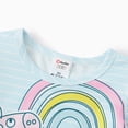 thumbnail image 6 of Peppa Pig Girls Outfit Set Rainbow Graphic Ruffle Dress and Bike Shorts Legging 2 Piece Summer Set Sizes 5-6Y, 6 of 10