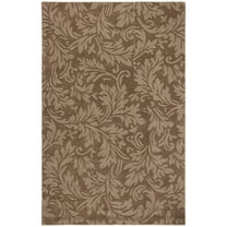 SAFAVIEH Impressions Emmalyn Textured Floral Wool Area Rug, Brown, 6' x 6' Square