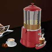 Miumaeov 10 L Commercial Hot Chocolate Dispenser Hot Beverage Warmer Hot Chocolate Maker Machine Hot Drinks Pot 110V 400W Electric Chocolate Heater with Adjustable Temperature 86-194 °F Red