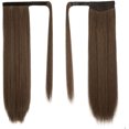 thumbnail image 2 of BARSDAR Extension de Queue de Cheval Droite Enveloppante Brune - Extension de Queue de Cheval Droite Enveloppante de 20 Pouces de Long pour Femmes, Extensions de Cheveux à Clip pour Queue de Cheval Synthétiques, Postiches à Queue de Cheval Brune, 2 of 7