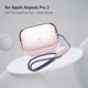 thumbnail image 4 of Audífonos Estuche elástico inalámbrico para auriculares Cordón de cuerda colgante para Apple AirPods Pro Gen 2 (Cuerda con estuche rosa claro) Universal Accesorios Electrónicos, 4 of 7