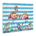 thumbnail image 3 of Stupell Industries Brushstroke Flamingos on Stripes Canvas Wall Art design by Paul Brent, 30 x 40, 3 of 7