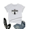 thumbnail image 2 of FIUFY Womens Summer Casual Tops Short Sleeve Tshirt Classic Fit Crew Neck Basic Tees Music and Brand Graphic Shirts, 2 of 6