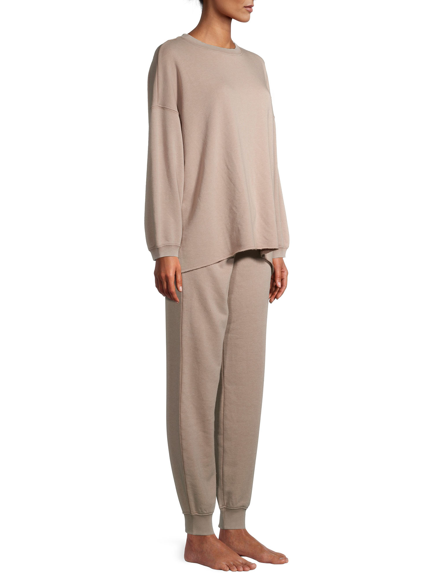 Secret Treasures Women's and Women's Plus Oversized Long Sleeve Top and Jogger Lounge Set - image 2 of 6