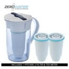 ZeroWater 10 Cup Round Water Filter Pitcher with 3 Filter, TDS Meter, ZR-0810-4