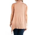 thumbnail image 2 of 24seven Comfort Apparel Plus Size Asymmetric Open Front Cardigan, 2 of 4